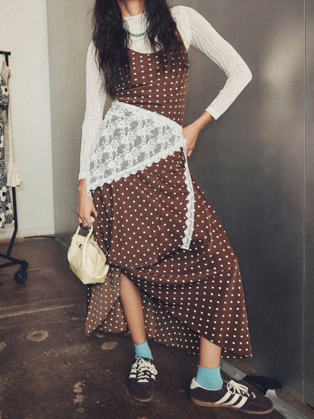 NWT Polka dot sleeveless mermaid maxi dress - Picture 1 of 3